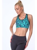 Mintfarbenes Sporttop mit Leopardenmuster MR15498 – Online-Shop – Boutique